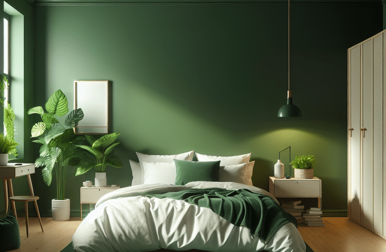 Butelkowa zieleń w sypialni: Jak wykorzystać ten kolor do stworzenia relaksującej przestrzeni?