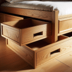 drewniane łóżka dębowe z pojemnikiem