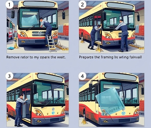 Jak przebiega wymiana szyby w autobusie – krok po kroku dla każdego przewoźnika?