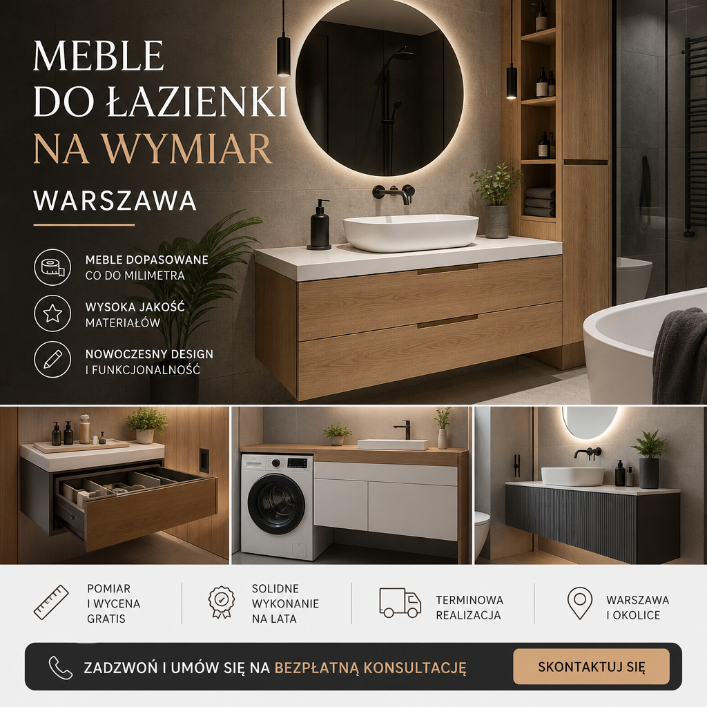 meble do łazienki na wymiar warszawa